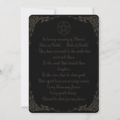 Invitation Simple Brown and Black Pagan Funeral  (Dos)