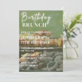 Invitation Simple Brunch BBQ dans le jardin pour les 77 ans (Debout devant)