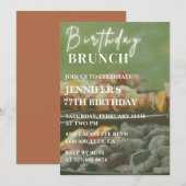 Invitation Simple Brunch BBQ dans le jardin pour les 77 ans (Devant / Derrière)