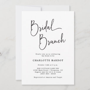 Invitation Simple Brunch de Mariage
