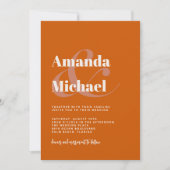 Invitation Simple Burange moderne minimaliste Mariage (Devant)