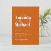 Invitation Simple Burange moderne minimaliste Mariage (Debout devant)