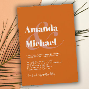 Invitation Simple Burange moderne minimaliste Mariage