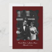 Invitation Simple Burgundy Wedding  (Dos)