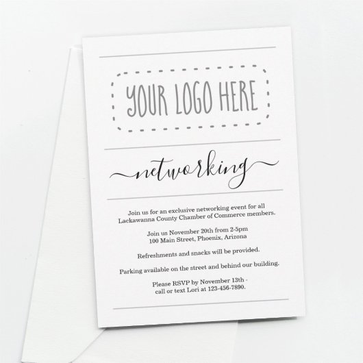 Invitation Simple Business Networking Event - Ajouter un logo