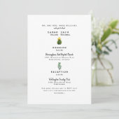 Invitation Simple Cactus Deux Site Web Lieu Parents Mariage (Debout devant)