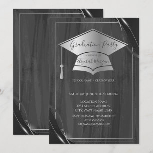 Invitation Simple cadre casquette de remise des diplômes arge