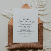 Invitation Simple Calligraphie 50e anniversaire de mariage