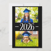 Invitation Simple Calligraphy Photo Graduation Annoucement (Dos)