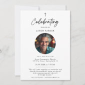 Invitation Simple Célébration Commémorative De La Vie Croix P (Devant)