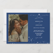 Invitation Simple Celestial Elegant Wedding Photo Horizontal (Devant)