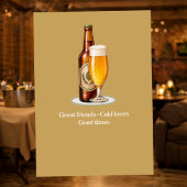 Invitation Simple Cheers & Beers Vert 50e Anniversaire
