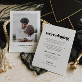 Invitation Simple Chic & Elegant We're Eloping Photo