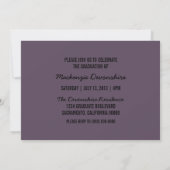 Invitation Simple Chic Graduation, Violet (Dos)