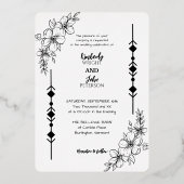Invitation simple chic Mariage Foil (Recto)
