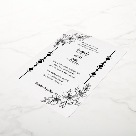 Invitation simple chic Mariage Foil (Rotation)