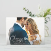 Invitation Simple Chic Mariage Modifier la date (Debout devant)