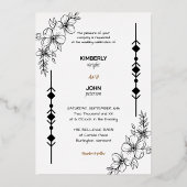 Invitation simple chic Mariage Rose Gold Foil (Recto)