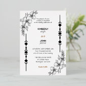 Invitation simple chic Mariage Rose Gold Foil (Debout devant)