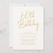 Invitation Simple chic moderne 60e anniversaire (Devant)
