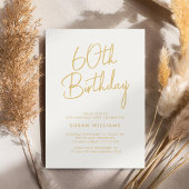 Invitation Simple chic moderne 60e anniversaire