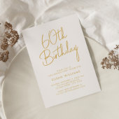 Invitation Simple chic moderne 60e anniversaire