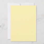 Invitation Simple Chic Moderne Mariage Jaune Beurre (Dos)