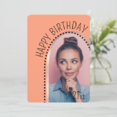 Invitation Simple Chic N'Importe Quel Âge Anniversaire Rose G (Debout devant)