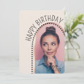 Invitation Simple Chic N'Importe Quel Âge Anniversaire Rose G (Debout devant)