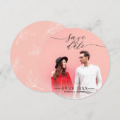 Invitation Simple Chic Script Mariage Enregistrer La Date Pho (Devant / Derrière)