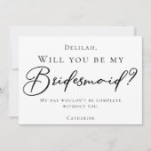 Invitation Simple Chic Script Noir Serez-Vous Ma Femme D'Accu (Devant)