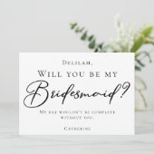 Invitation Simple Chic Script Noir Serez-Vous Ma Femme D'Accu (Debout devant)