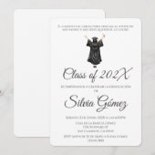 Invitation Simple classe de 2026 de fin d'études (Devant / Derrière)