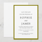 Invitation Simple classique chic couleur save the date Maria (Devant / Derrière)