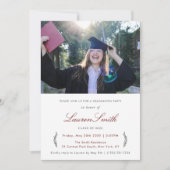 Invitation simple classique de la fête de graduati (Devant)