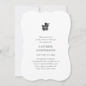 Invitation Simple Classique Élégant Baby shower Buggy Chic (Devant)