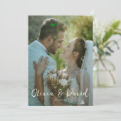 Invitation Simple classique élégant Mariage romantique photo (Debout devant)