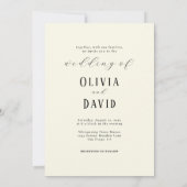 Invitation Simple classique élégant Mariage romantique photo (Dos)