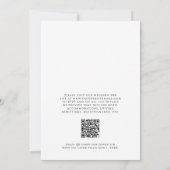 Invitation Simple Classique Élégant Monogramme Code QR Mariag (Dos)