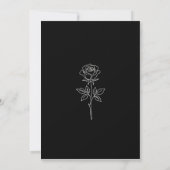 Invitation simple classique élégant shower de mariage noir (Dos)