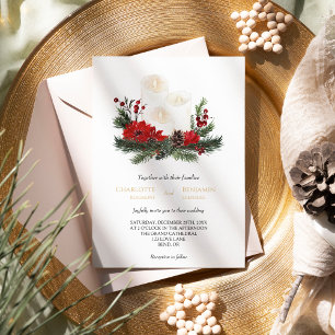 Invitation Simple classique Noël Formal Minimal Mariage