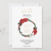 Invitation Simple classique Noël Formel Nous faisons Mariage (Devant)