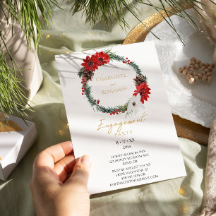 Invitation Simple classique Noël moderne fiançailles
