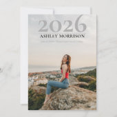 Invitation Simple Classy 2025 Deux Diplômes Photo (Devant)