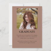 Invitation Simple Classy 2025 Deux photos en terre cuite (Dos)