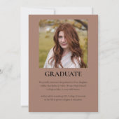 Invitation Simple Classy 2025 Deux photos en terre cuite (Dos)