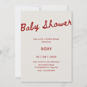 Invitation Simple classy baby shower (Devant)