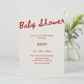 Invitation Simple classy baby shower (Debout devant)