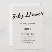 Invitation Simple classy baby shower (Devant)