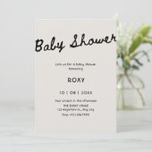 Invitation Simple classy baby shower (Debout devant)